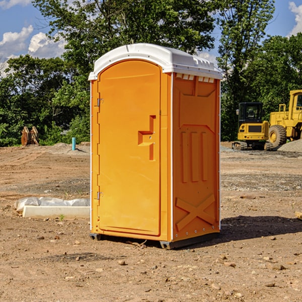 how often are the portable restrooms cleaned and serviced during a rental period in East Vassalboro